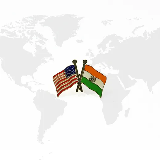 Flag - USA-India